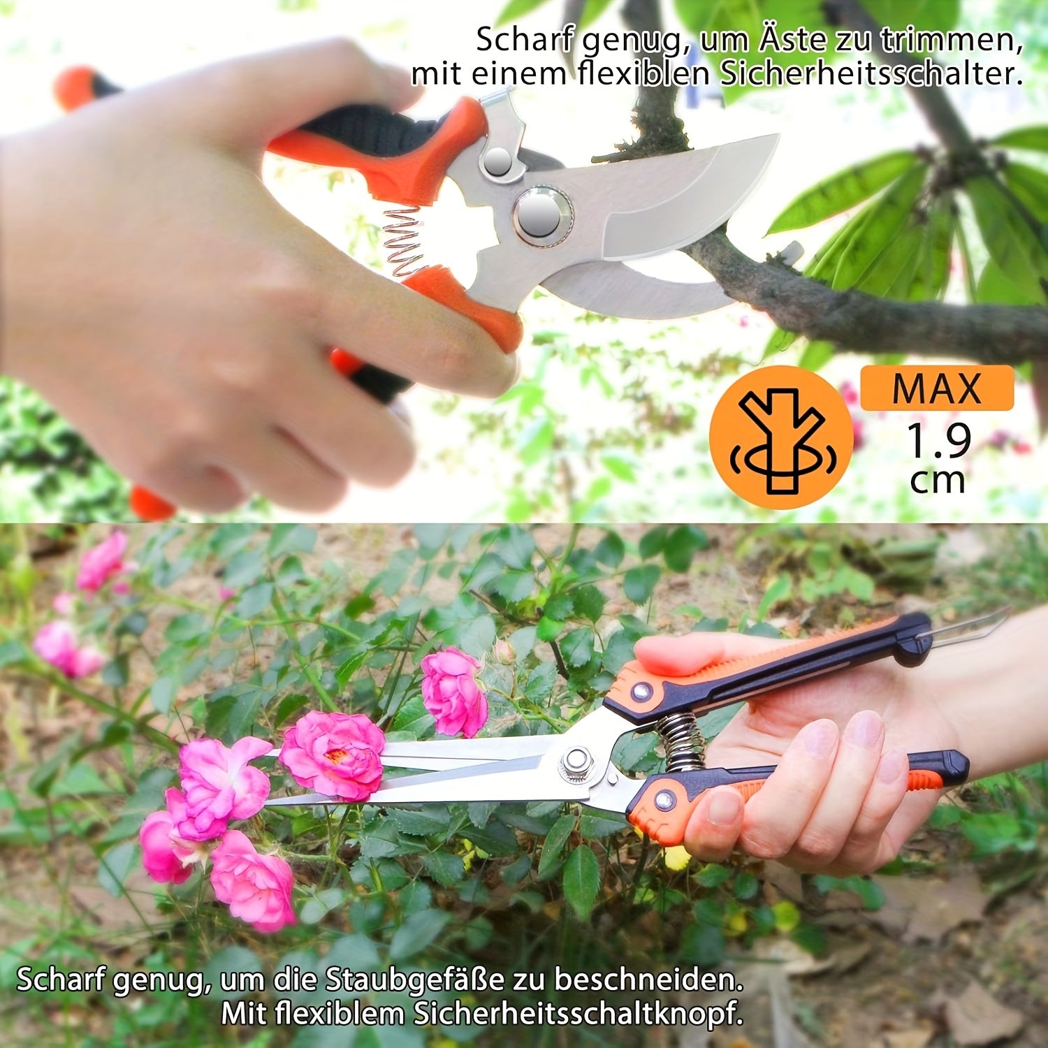 Gardening Tool Set, 10pcs Heavy-Duty Gardening Tools with Non-Slip Handles, Includes Gift Carry Bag, Festive Gift, Halloween, Christmas, Labour Day Present