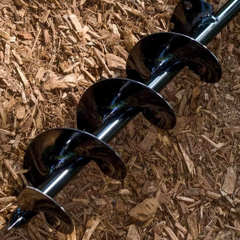 Heavy-Duty Bulb Planter Auger Drill - Spiral Garden Tool with Rapid Hole Digger, Compatible for Drill for, Weed & Root Removal, Spiral Drill Bit