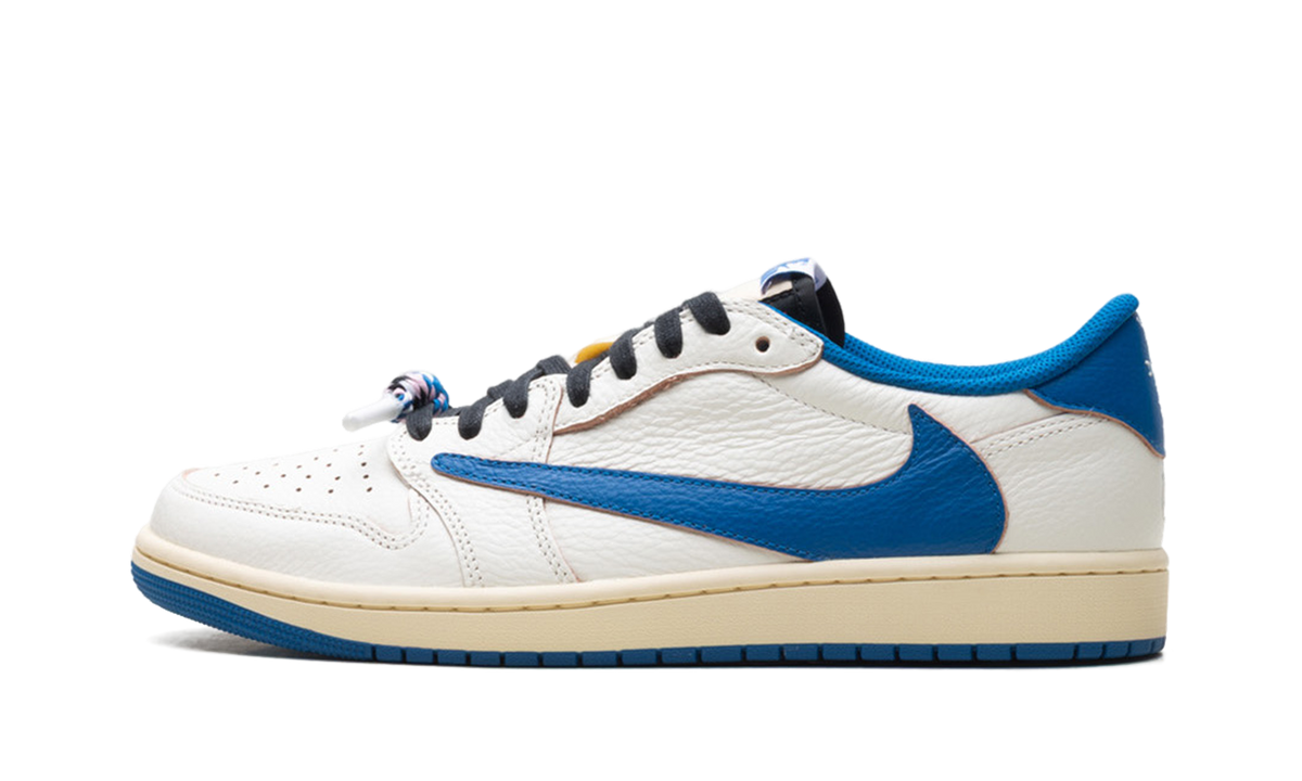 Jordan 1 Retro Low OG SP Fragment X Travis Scott Sail Military Blue