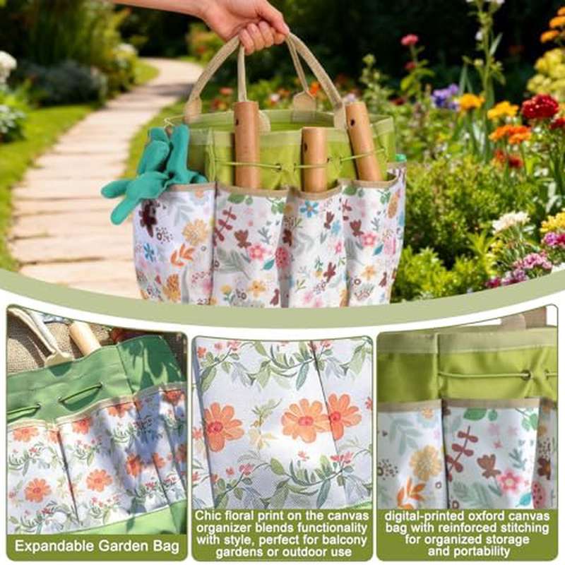 A Set of Gardening Tools Designed for Weeding, Planting, And Digging, Featuring a Stainless Steel Soil Sifter with a 1\u002F4 Inch Mesh And a Convenient Organizer Bag, Perfect As Gifts for Gardening Enthusiasts