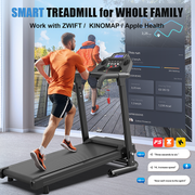 Swertoy Foldable Treadmill for Home, APP Control & LED Display, 2.5HP Portable Treadmill with Handles
