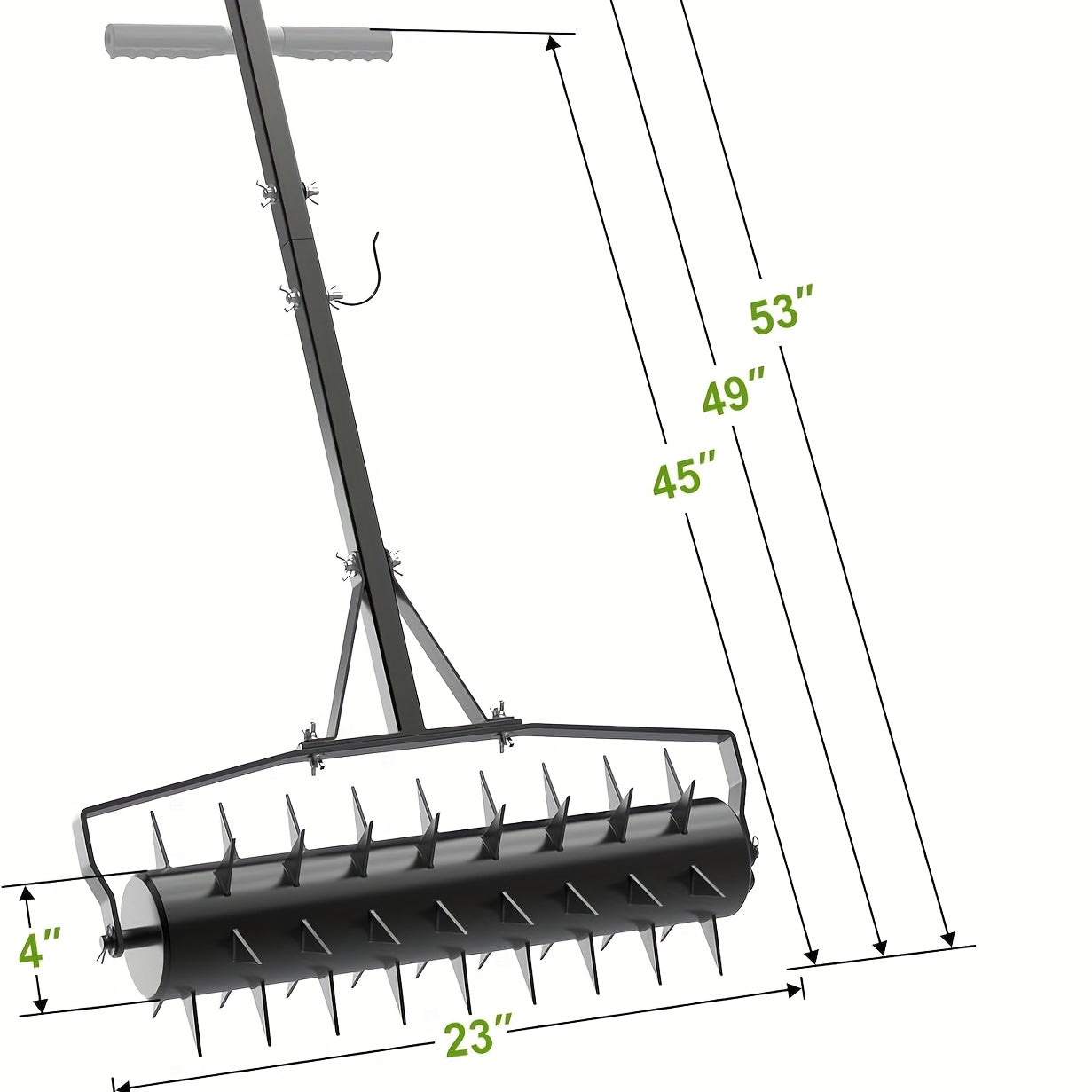 Heavy-Duty Manual Rolling Lawn Aerator with 18\