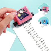 Math Learning Roller Stamp For Kids Adjustable Numbers Practice Tool