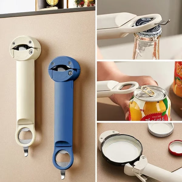 Multifunctional Adjustable Jar & Bottle Opener, Labor Saving Lid Remover For