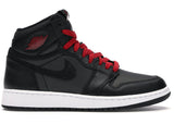 Jordan 1 Retro High Black Satin Gym Red Black (GS)