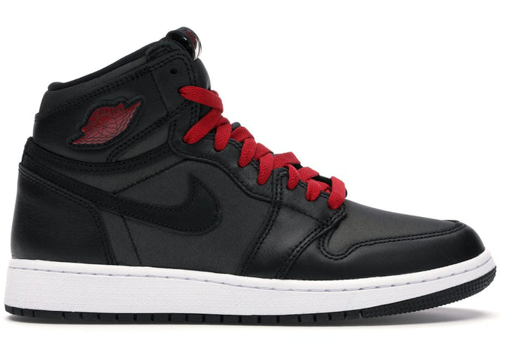 Jordan 1 Retro High Black Satin Gym Red Black (GS)
