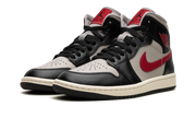 Jordan 1 Mid Black College Grey Gym Red (Women's)