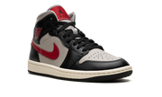 Jordan 1 Mid Black College Grey Gym Red (Women's)
