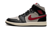 Jordan 1 Mid Black College Grey Gym Red (Women's)