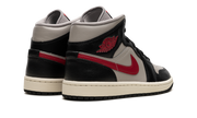 Jordan 1 Mid Black College Grey Gym Red (Women's)